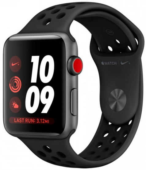 Apple Watch Series 3 Nike+ 42mm Space Alum Case with Black/Cool Gray Nike Sport Band (MQLD2) б/в